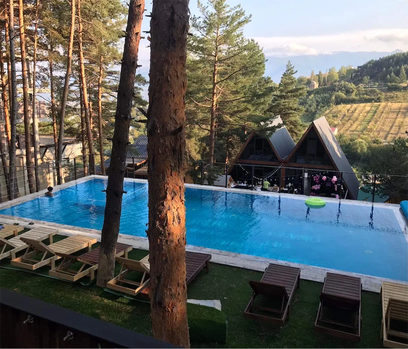 Comfortable wooden A-Frame in Surami