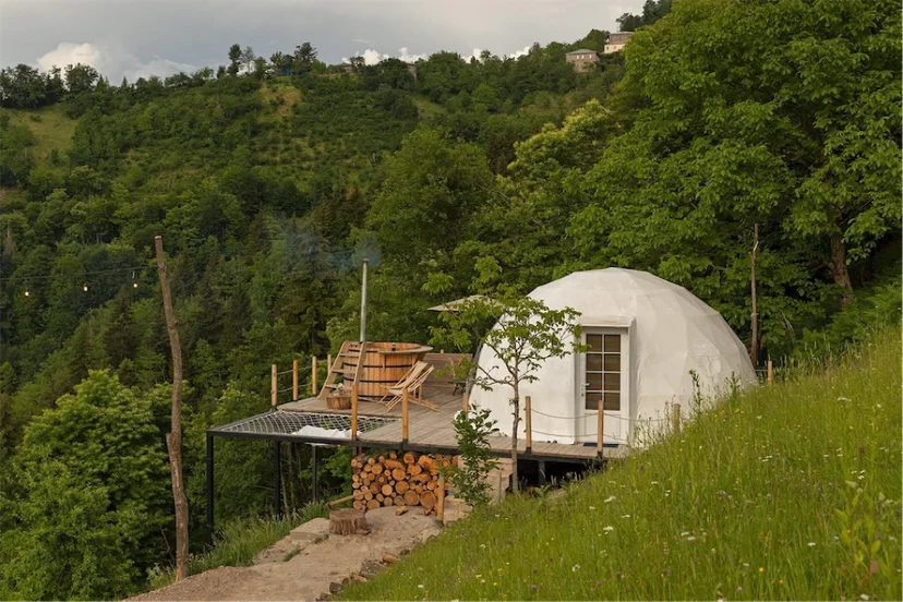 Beautiful glamping with sauna for a romantic getaway