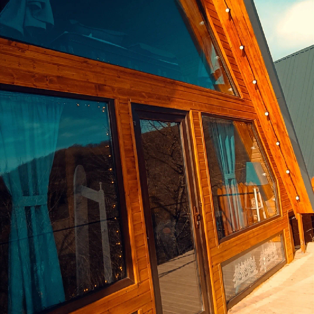 Фото Wooden cozy A-Frame in Tskhvarichamia