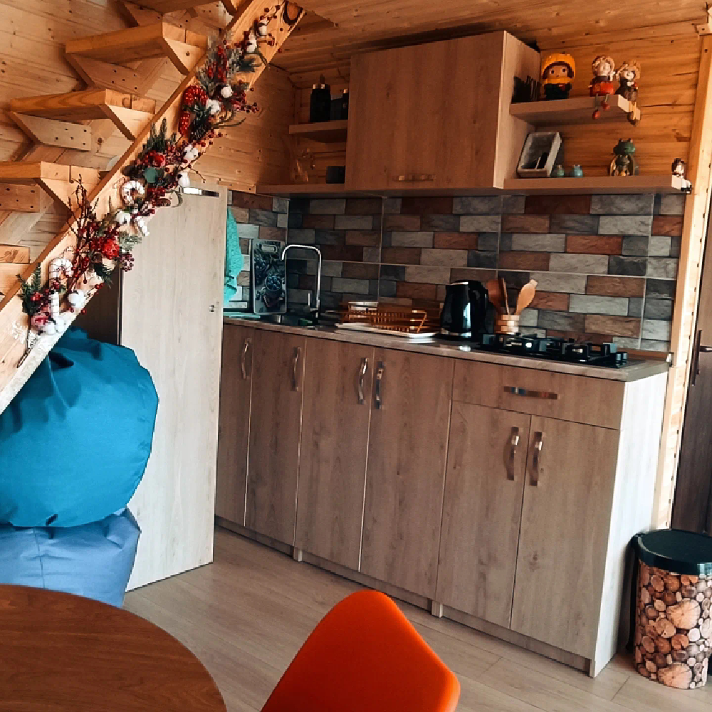 Фото Wooden cozy A-Frame in Tskhvarichamia